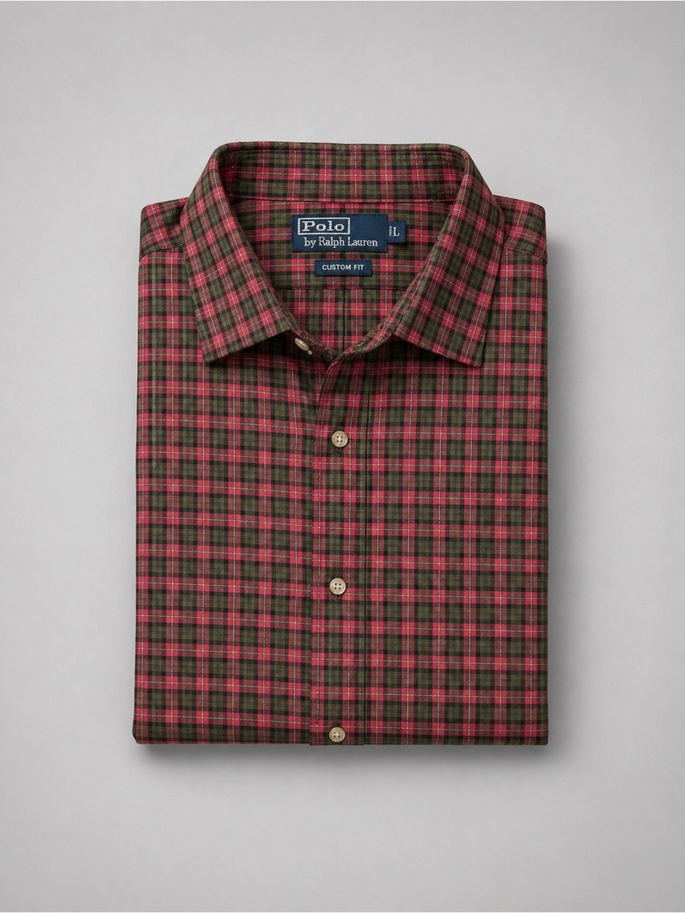 Vintage Polo Ralph Lauren Jeans Mens Button Up Shirt Large Tartan Plaid Preppy